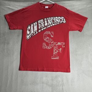 San Francisco Ride Or Die‎ T-shirt Adult M Double Sided Red Big Graphic Alstyle